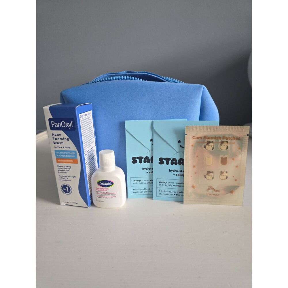 Clear Skin Discovery Bundle w/ Bag Cetaphil Starface PanOxyl Tonymoly NEW